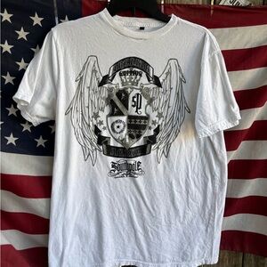 South Pole White and Black Graphic Tee
